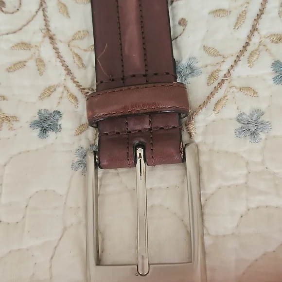 Genuine Leather Vintage Men's Brown Belt Size 36 - Picture 4 of 13